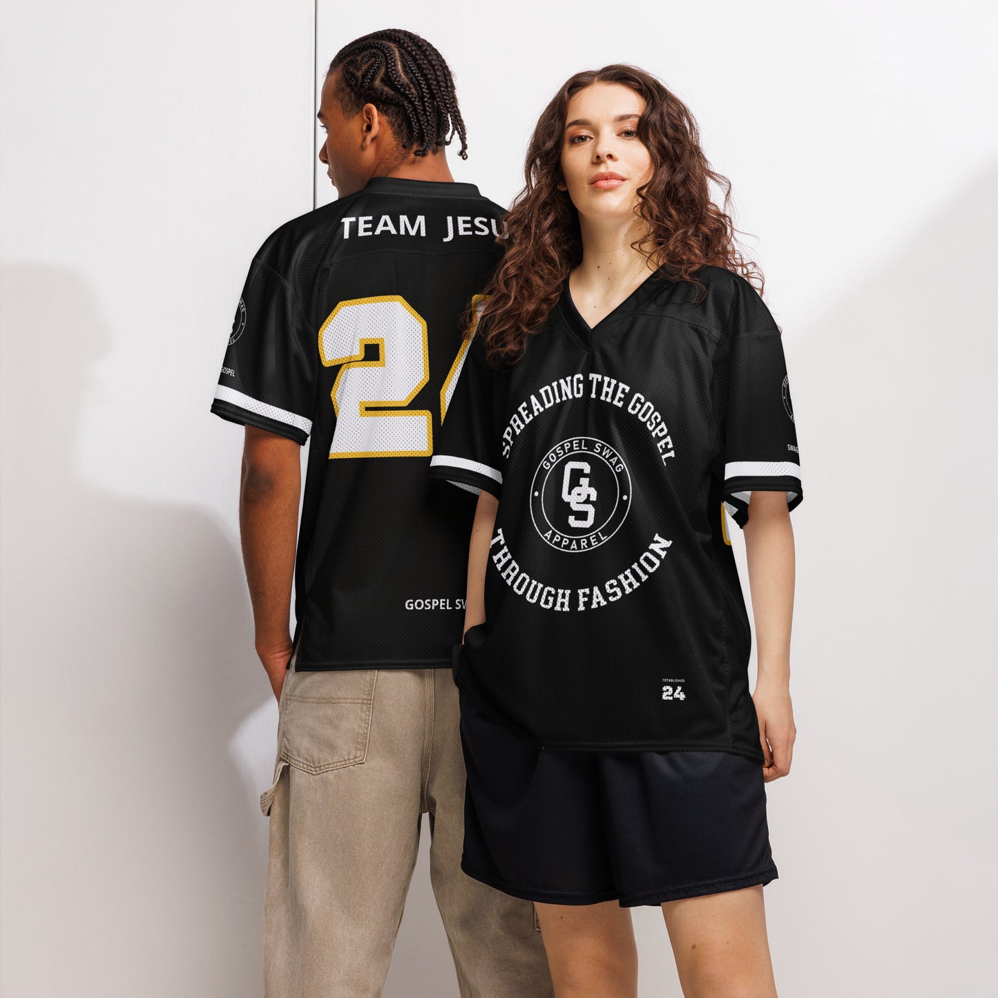 Christian Streetwear - Gospel Swag Team Jesus Football Jersey