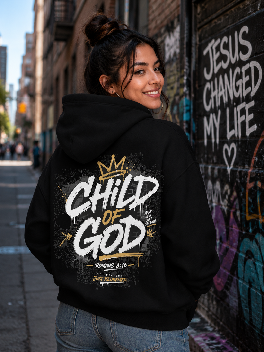 Child of God Christian Hoodie | Oversized Heavyweight Streetwear Hoodie | Romans 8:16
