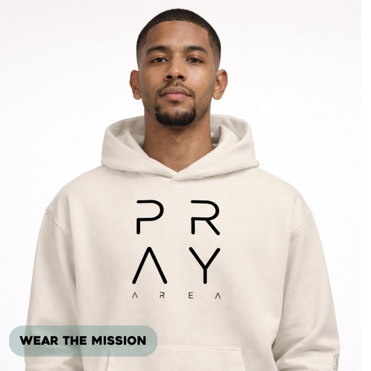 Pray Area Christian Oversized Hoodie | Heavyweight Faith-Based Streetwear