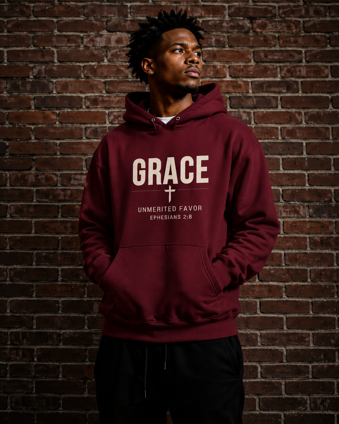Grace Unmerited Favor Christian Hoodie | Faith-Based Streetwear by Gospel Swag