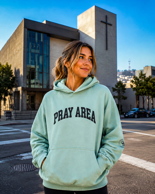 Pray area premium hoodie